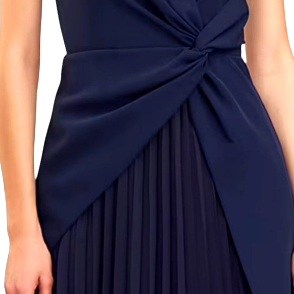 Kay Unger's Petra tea-length Navy Dress... Size 16 - Picture 3 of 10